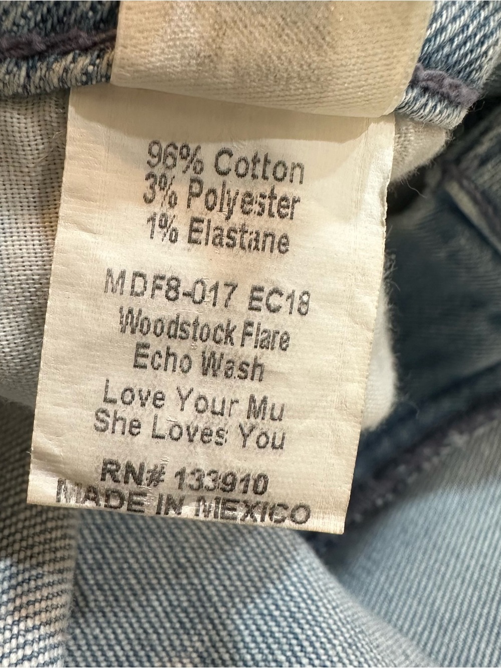 Show Me Your Mumu Woodstock Flare Bell Bottom Jeans Size 28 Echo Wash - Picture 12 of 13